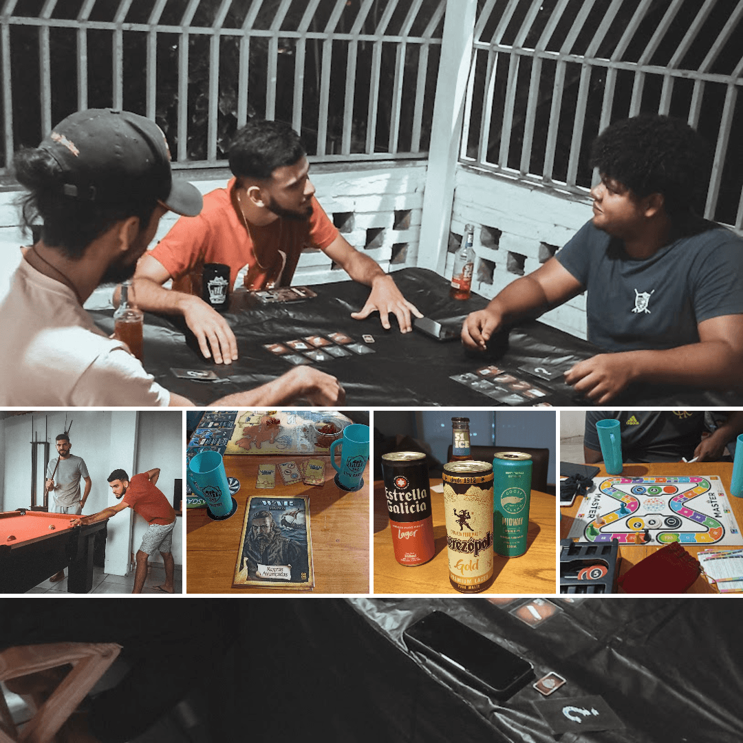 Grupo jogando na Gruta